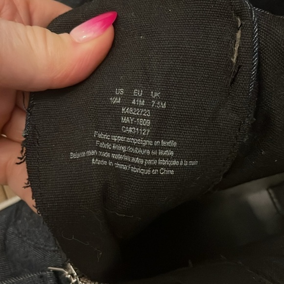 DKNY Connie Wedge Sneakers Denim Street Chic High-top Size 10 Exposed Zipper - Picture 8 of 9